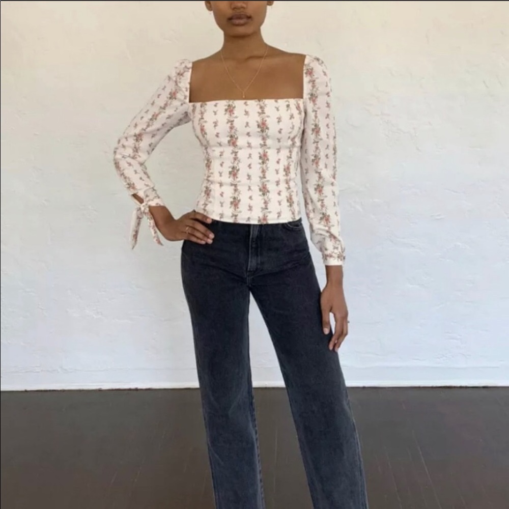 Reformation Ariana Top in Poppyseed sz 2